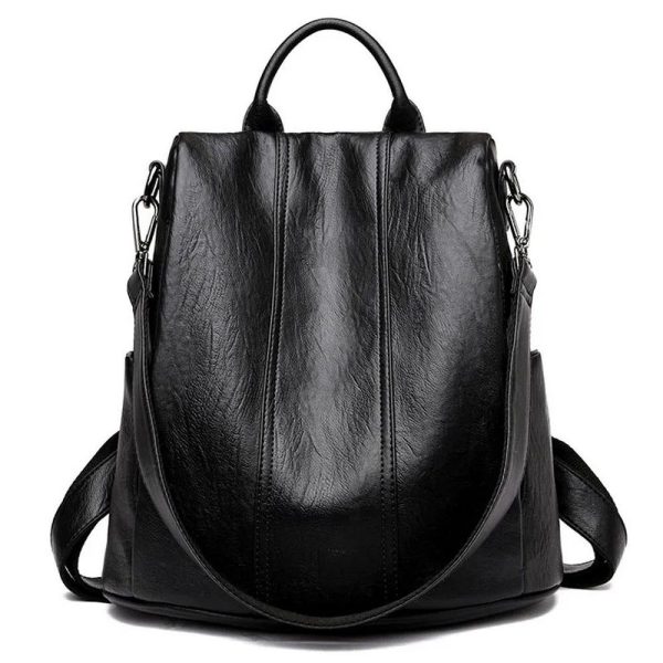 grand sac à dos cuir noir femme
