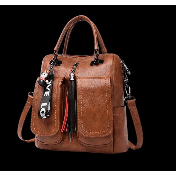 sac à dos carré cuir