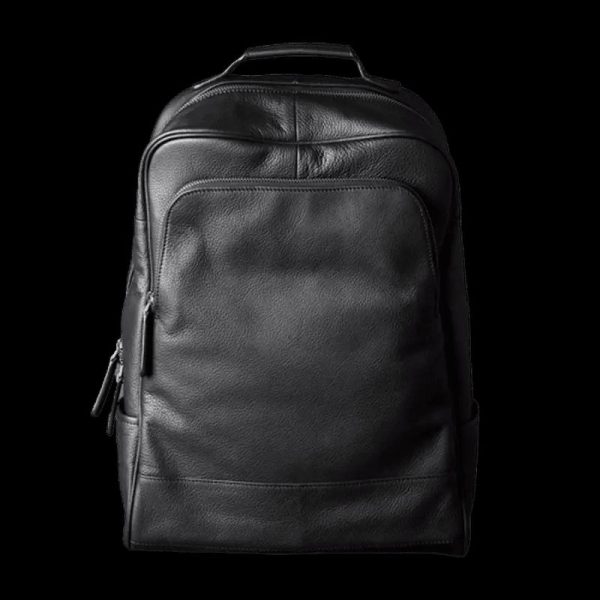 sac à dos noir cuir véritable